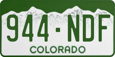 CO license plate 944NDF
