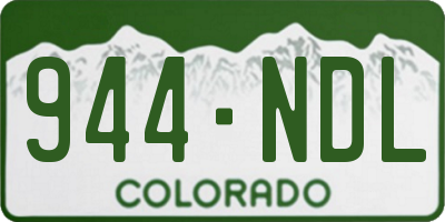 CO license plate 944NDL