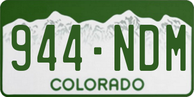 CO license plate 944NDM