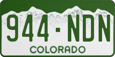 CO license plate 944NDN