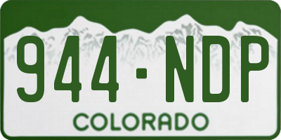CO license plate 944NDP