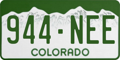 CO license plate 944NEE