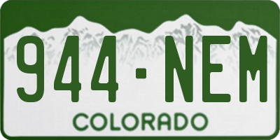 CO license plate 944NEM