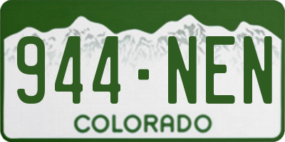 CO license plate 944NEN