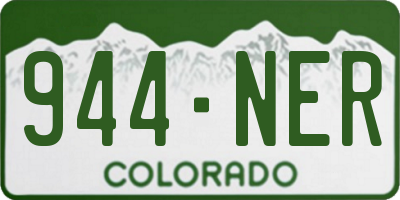 CO license plate 944NER