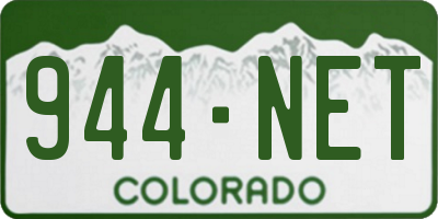 CO license plate 944NET
