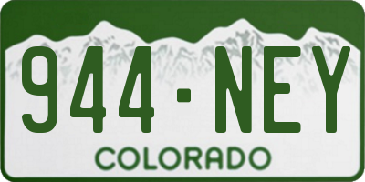 CO license plate 944NEY