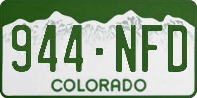 CO license plate 944NFD