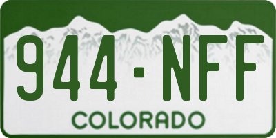 CO license plate 944NFF