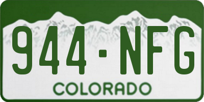 CO license plate 944NFG