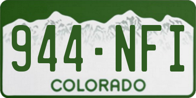 CO license plate 944NFI