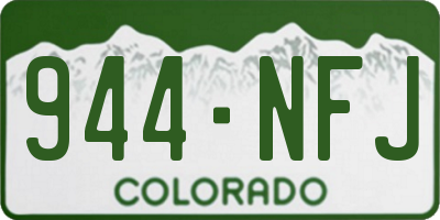 CO license plate 944NFJ
