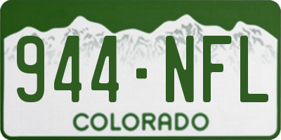 CO license plate 944NFL