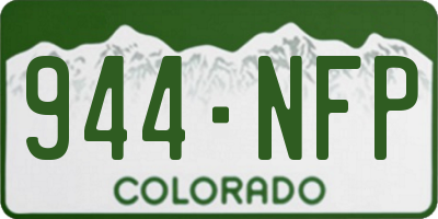 CO license plate 944NFP