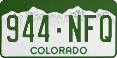 CO license plate 944NFQ