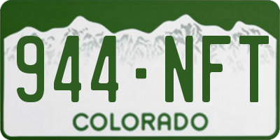 CO license plate 944NFT