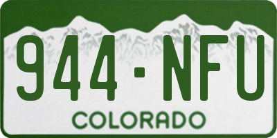 CO license plate 944NFU