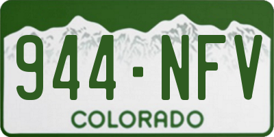 CO license plate 944NFV