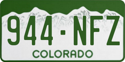 CO license plate 944NFZ