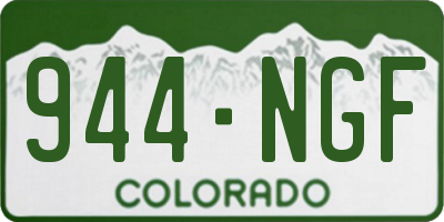 CO license plate 944NGF