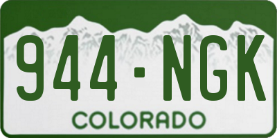 CO license plate 944NGK