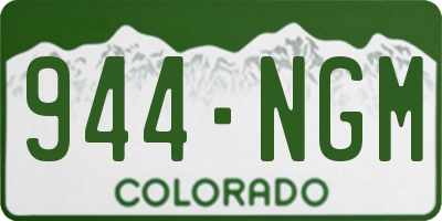 CO license plate 944NGM
