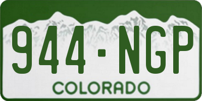 CO license plate 944NGP