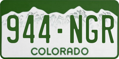 CO license plate 944NGR