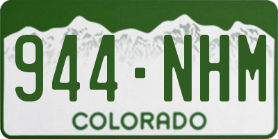CO license plate 944NHM