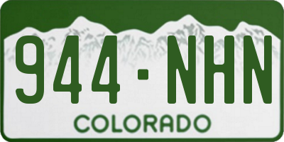 CO license plate 944NHN