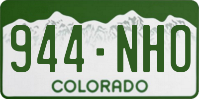 CO license plate 944NHO