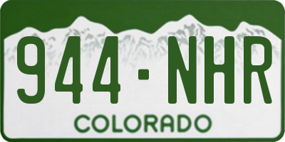 CO license plate 944NHR