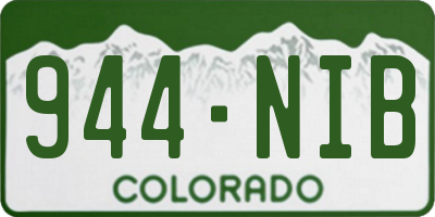 CO license plate 944NIB