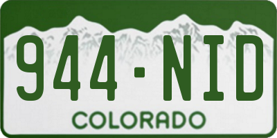 CO license plate 944NID