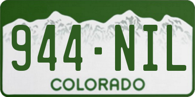 CO license plate 944NIL