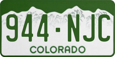 CO license plate 944NJC