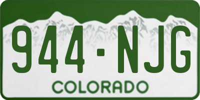 CO license plate 944NJG
