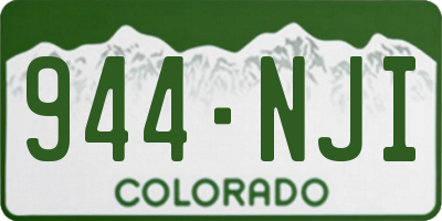 CO license plate 944NJI