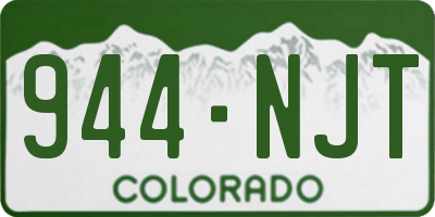 CO license plate 944NJT