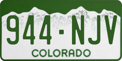 CO license plate 944NJV