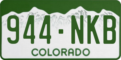 CO license plate 944NKB