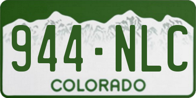 CO license plate 944NLC