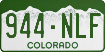 CO license plate 944NLF