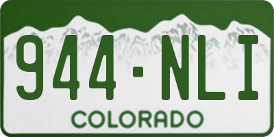 CO license plate 944NLI