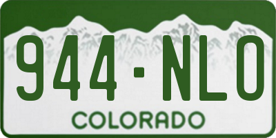 CO license plate 944NLO