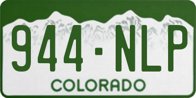 CO license plate 944NLP