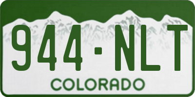 CO license plate 944NLT