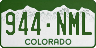 CO license plate 944NML