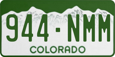 CO license plate 944NMM