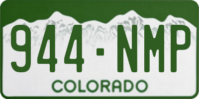 CO license plate 944NMP